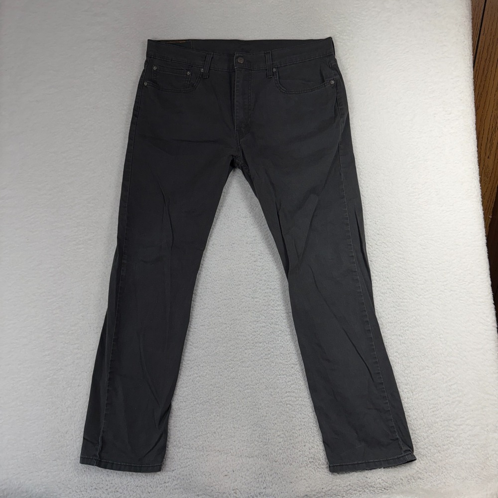 Levi's 502 Taper Fit Jeans Graphite Twill 36x32 (37x29) Stretch Denim Work